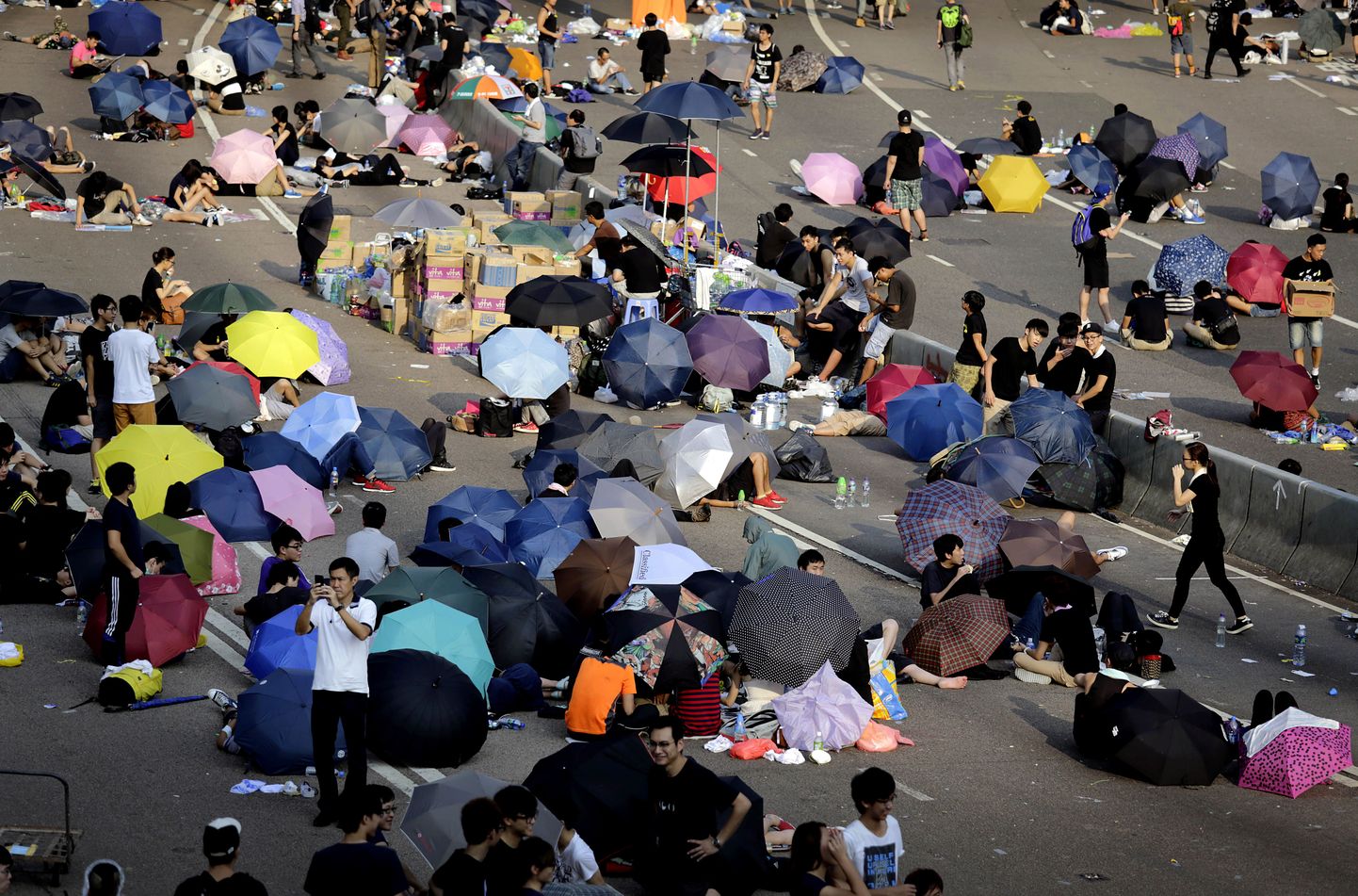 Акция протеста в Гонконге.