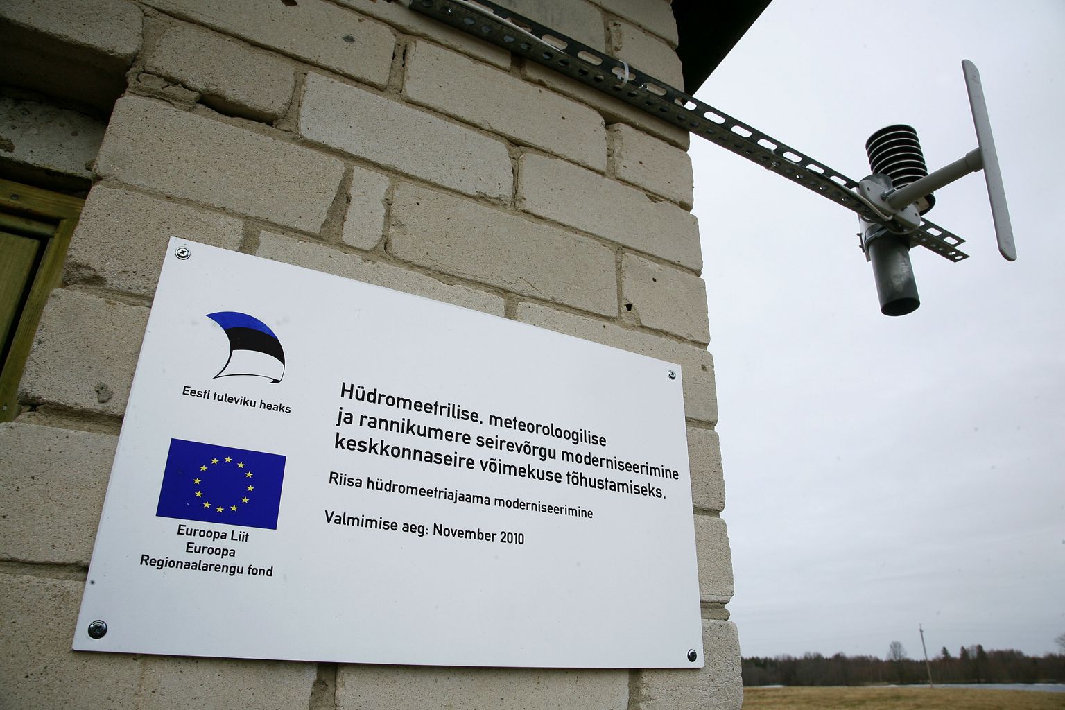 Riisa hüdromeetriajaam. Veetaseme mõõtmine.