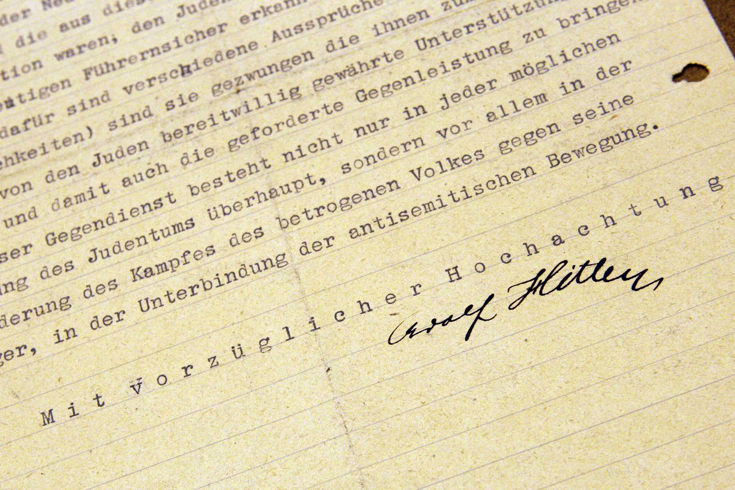 Adolf Hitleri allkirjaga kiri