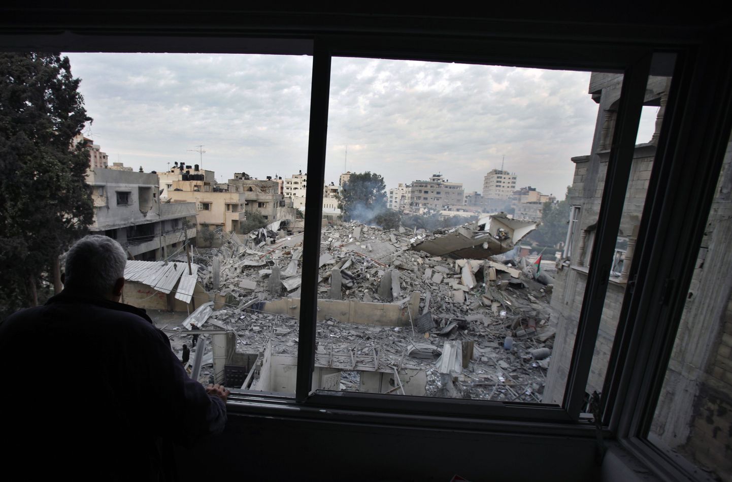 Газа после ночной бомбежки Израиля