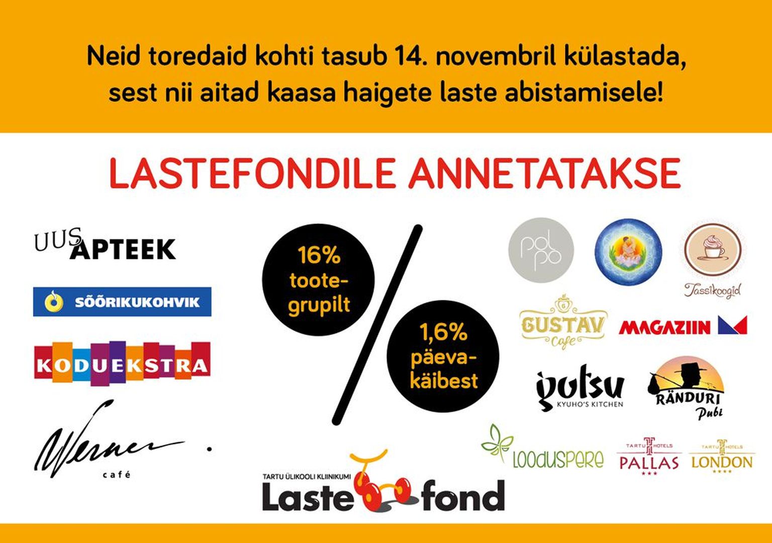 Protsendipäeva info siin kenasti koos.