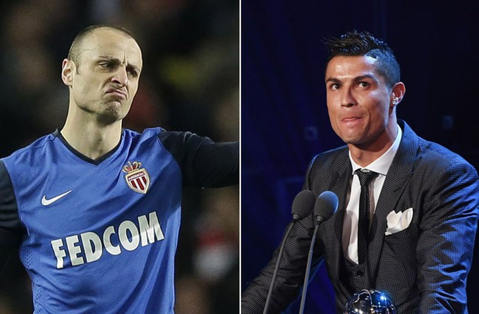 Dimitars Berbatovs un Krištianu Ronaldu