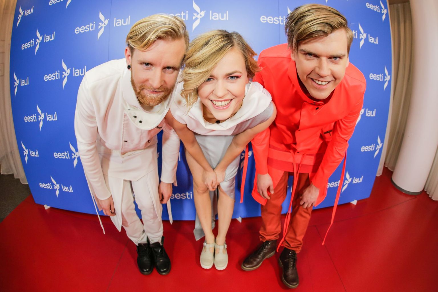 Eesti Laul 2016 poolfinaali salvestamine. Würffel: Rosanna Lints, Kaspar Kalluste ja Tarvi Kull