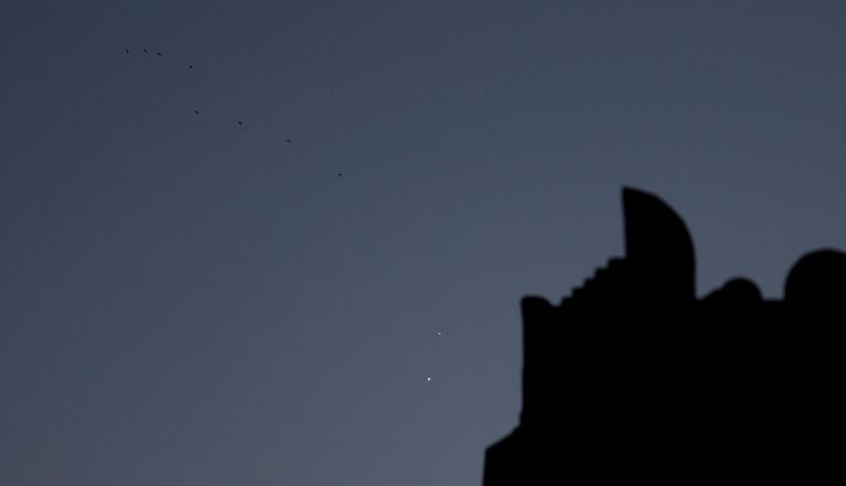 Veenus (all) ja Jupiter (ülal ) ööl vastu tänast. Fotod: AP/Reuters/SCANPIX