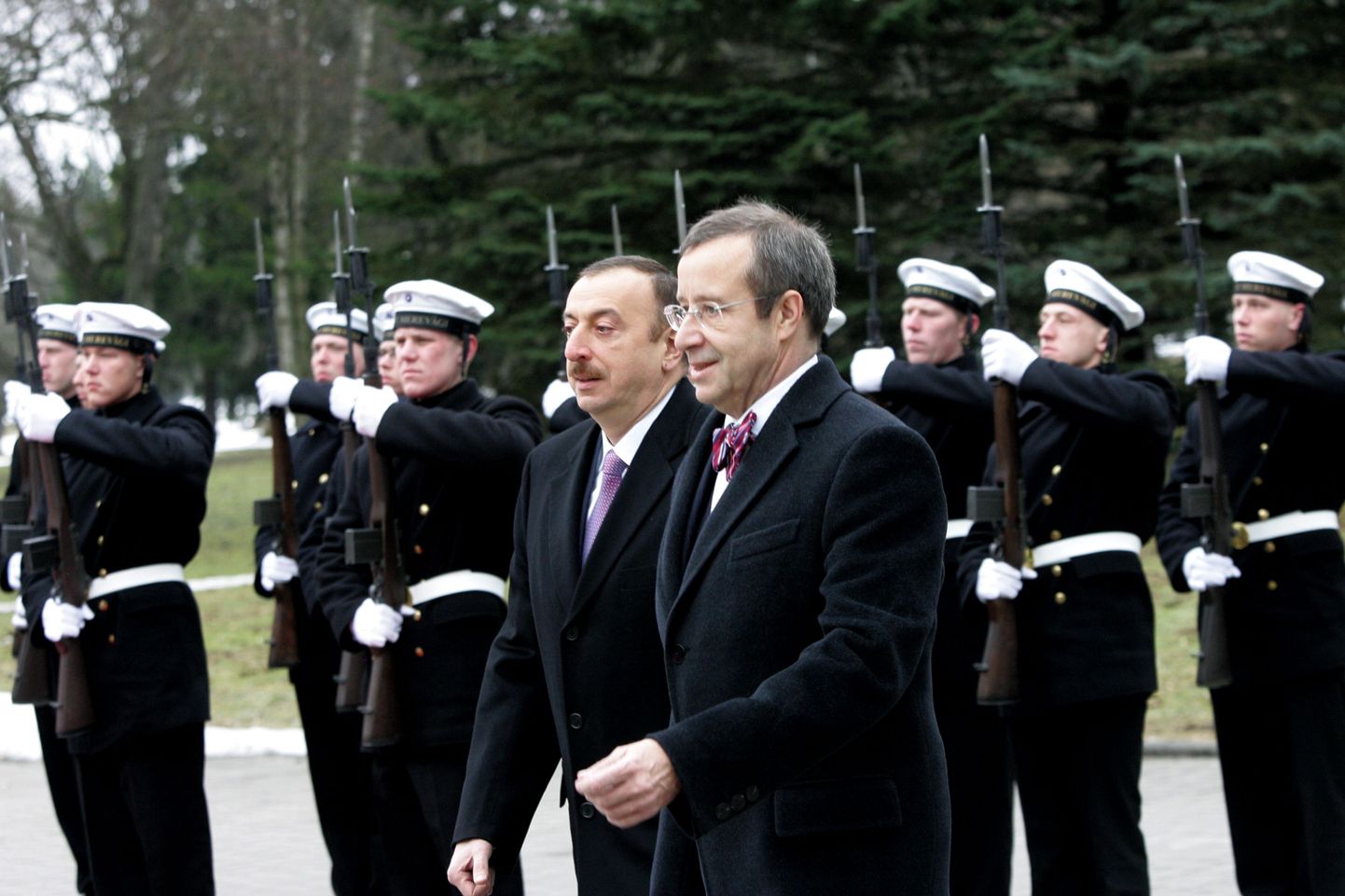 Президент Азербайджана Ильхам Алиев и президент Эстонии Тоомас Хендрик Ильвес.