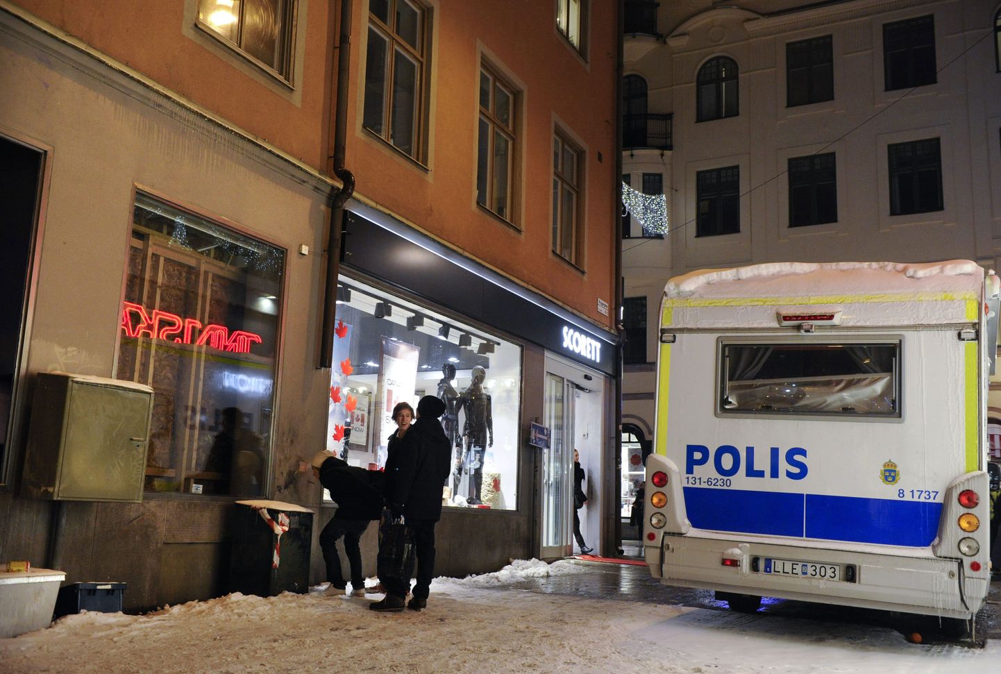 Rootsi politseiauto Stockholmi kesklinnas, kus detsembris leidis aset terrorirünnak.