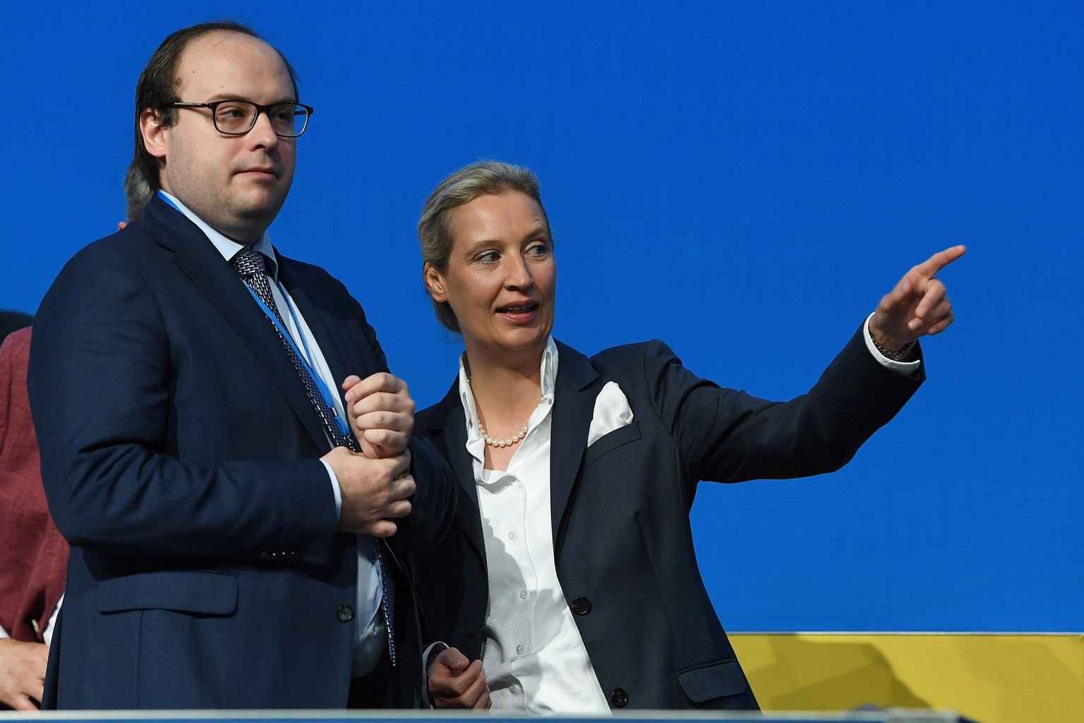 Tino Chrupalla ja Alice Weidel (paremal).