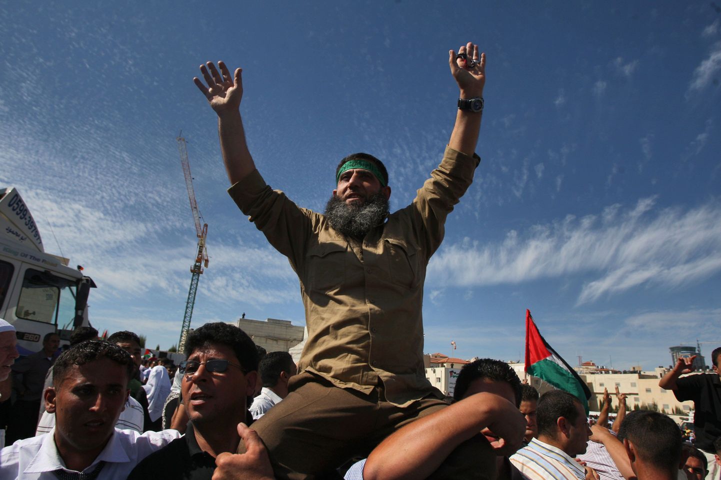 Hamasi peapaela kandev palestiina vang sai täna Läänekaldal Ramallah's kangelase vastuvõtu.