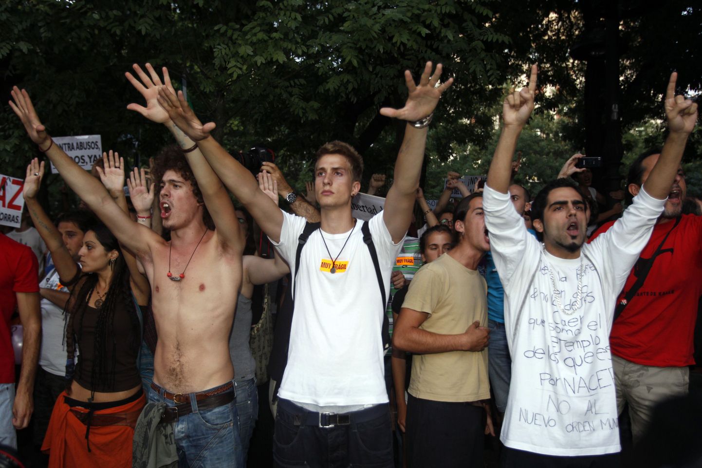 Hispaania noored tööpuuduse vastu protesteerimas