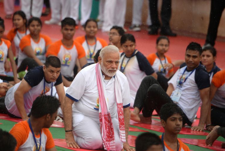 Täna 21. juunil tähistatakse rahvusvahelist joogapäeva: pildil India peaminister Narendra Modi