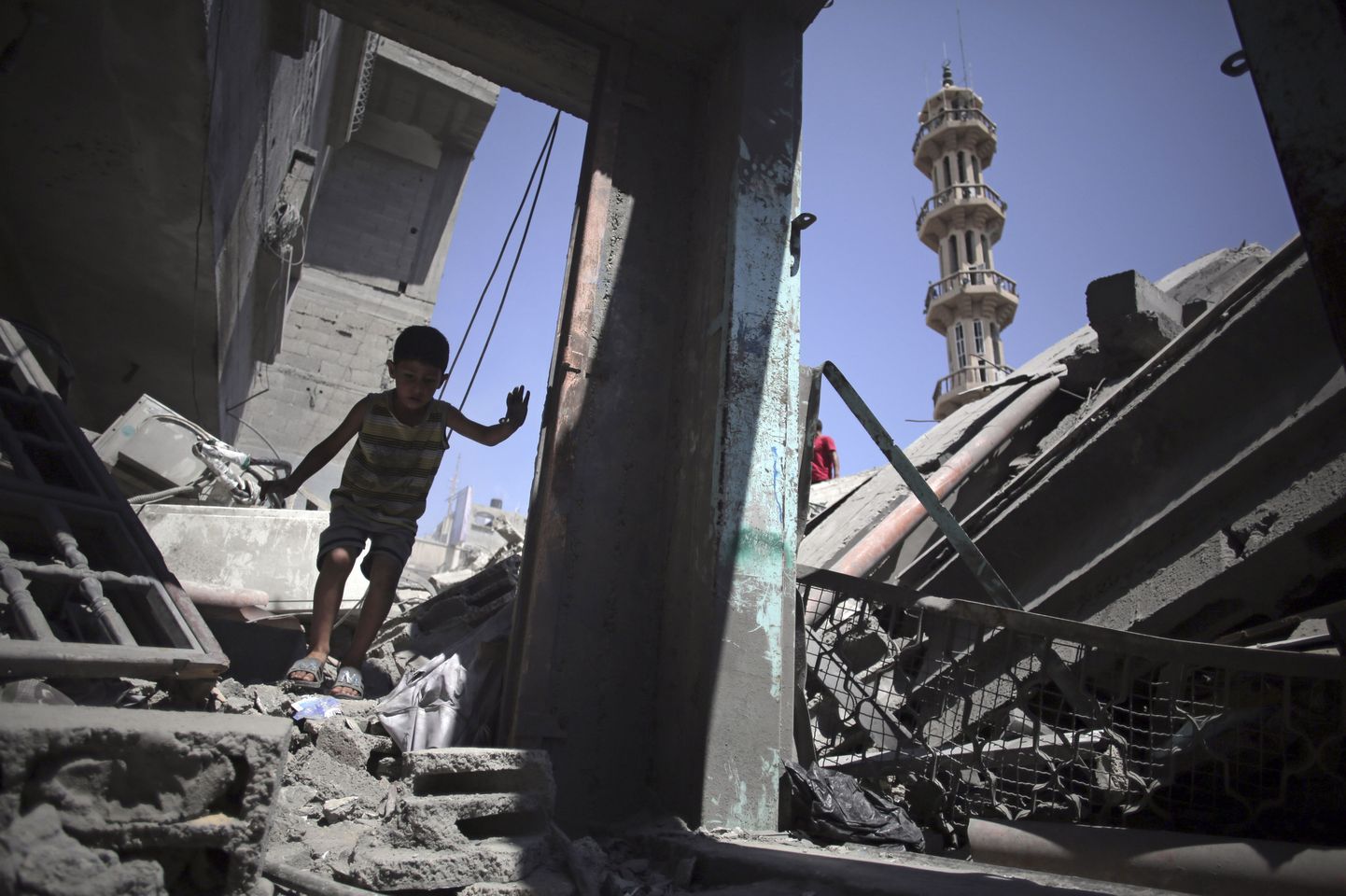 Iisraeli rünnaku tagajärjel varisenud hooned Gazas