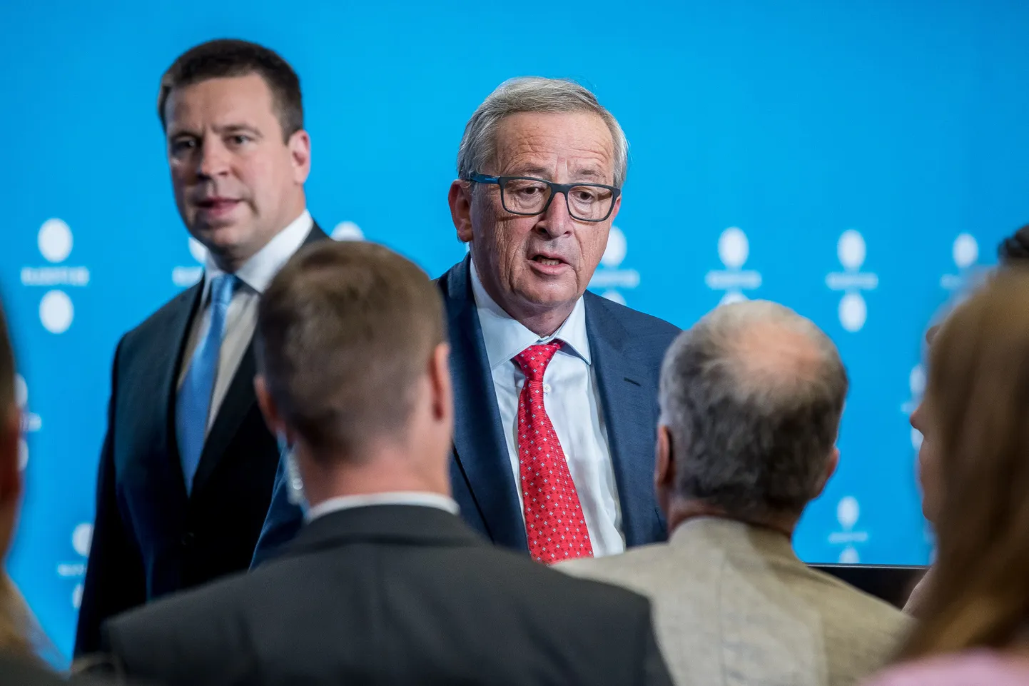 Jüri Ratase ja Jean-Claude Junckeri ühine pressikonverents.