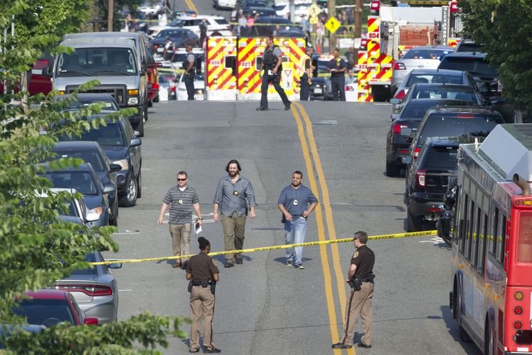 USA politsei on sündmuskoha sissepiiranud. FOTO: Cliff Owen/AP/Scanpix