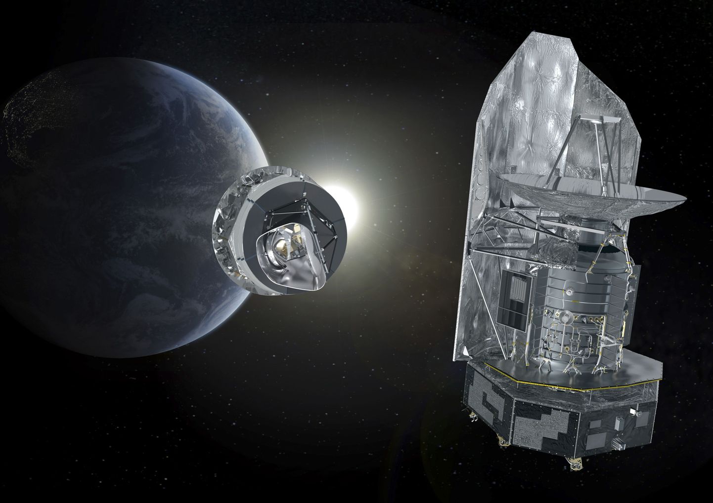 Arvutijoonis Plancki sondi eraldumisest Ariane 5 raketist