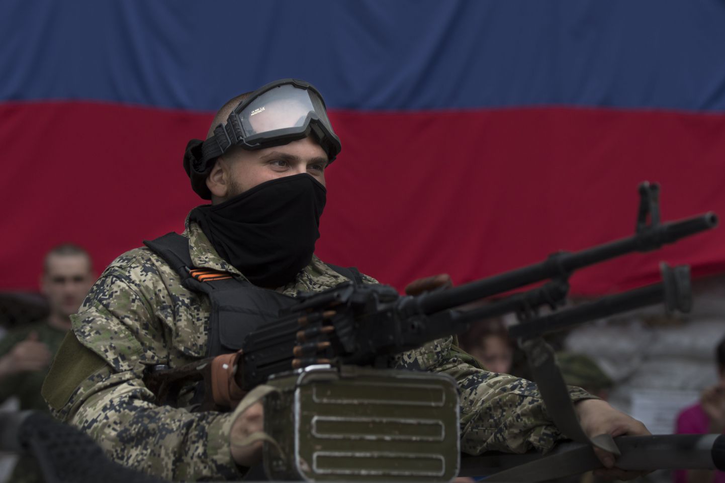 Venemeelne mässuline Ukraina idaosas.
