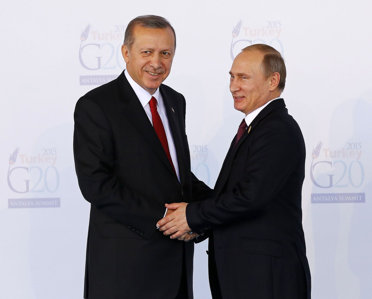 Türgi president Recep Tayyip Erdogan ja Vene riigipea Vladimir Putin mullu novembris G20 kohtumise eel Türgis.