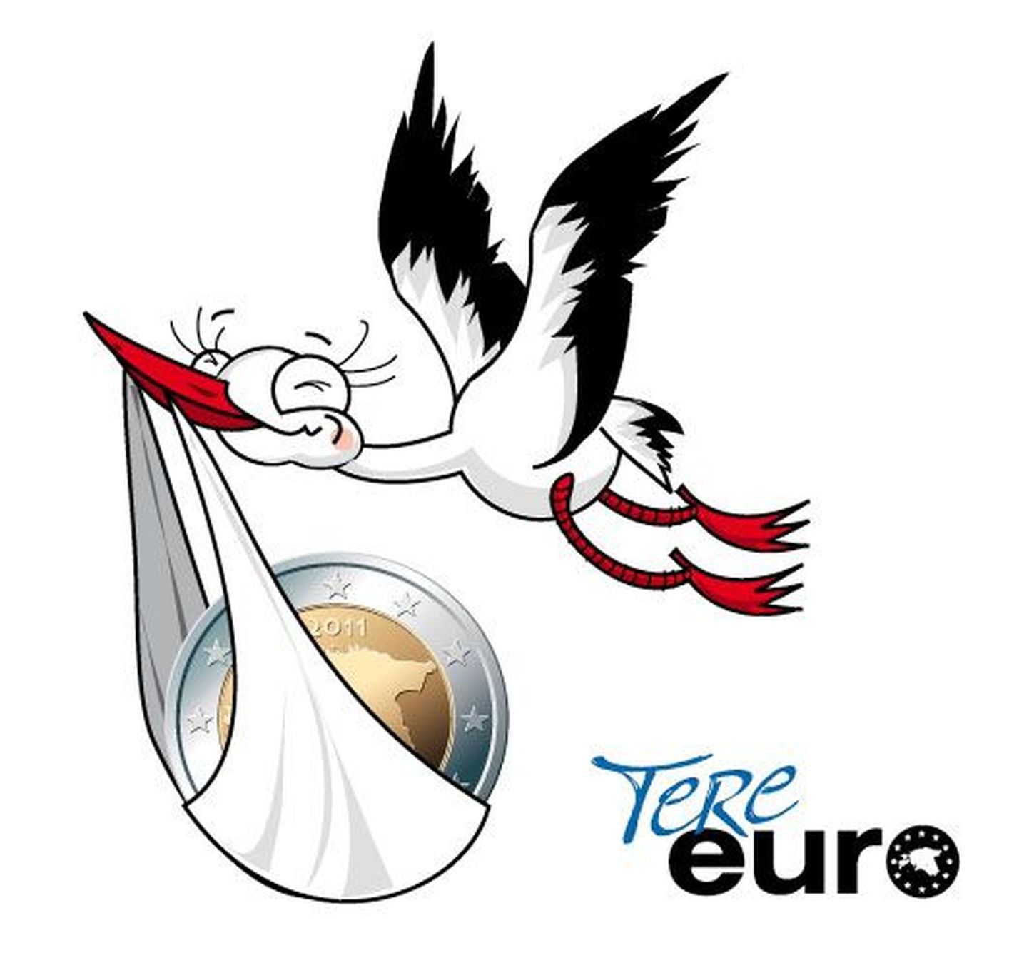 «Tere euro» kampaania logo, mille tellis rahandusministeerium.