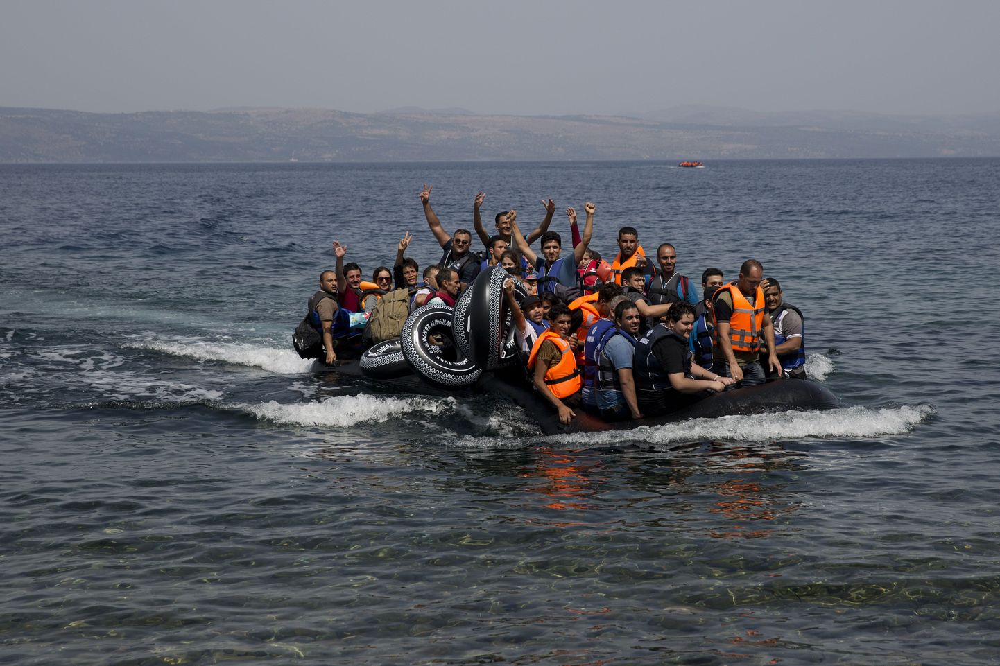 Migrantide saabumine Lesbosele.