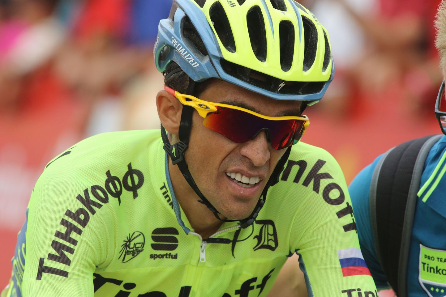 Alberto Contador eelmise koduklubi Tinkoff särgis.
