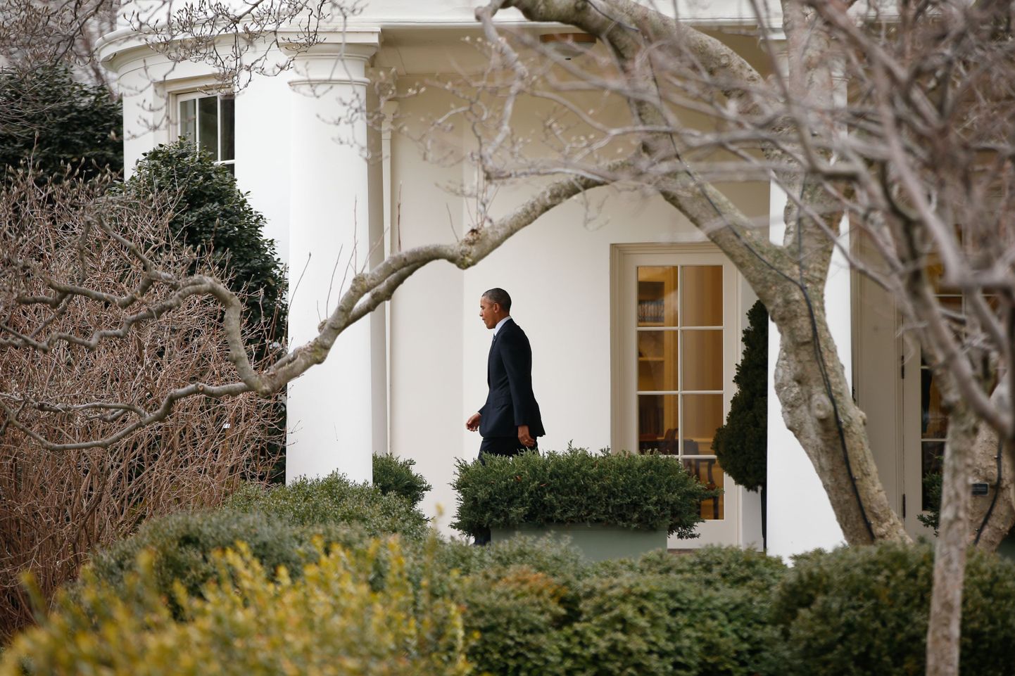 Barack Obama Valge Maja aias