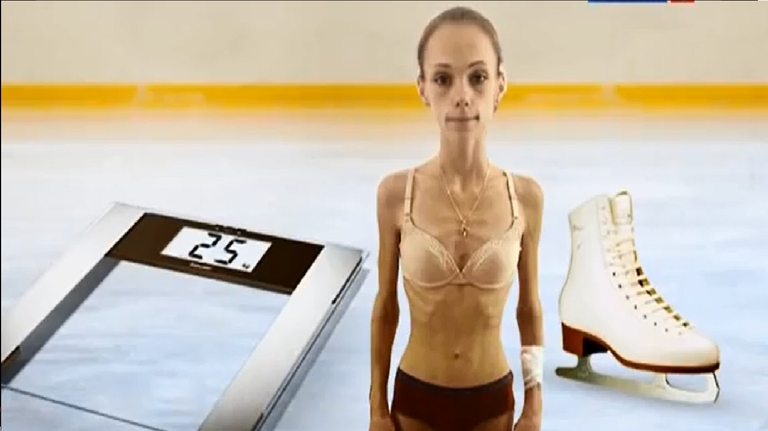 Venemaa iluuisutaja Julia Antipova kaalub vaid 25 kg. Foto: