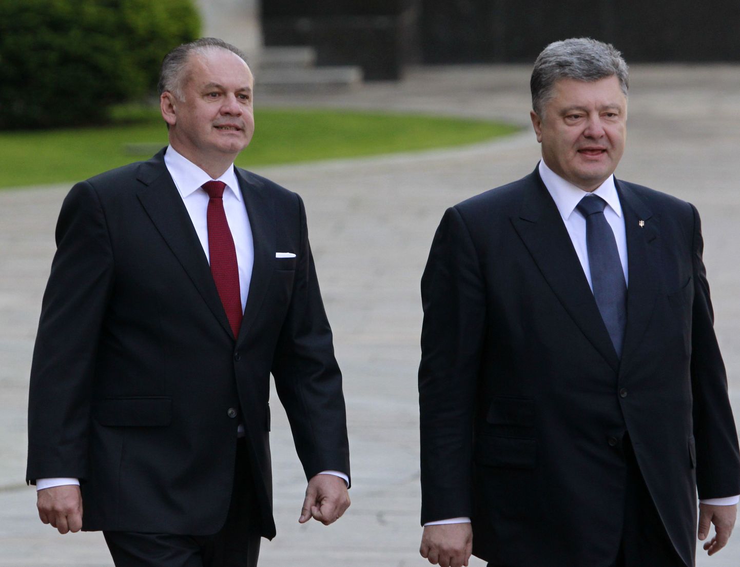 Slovakkia president Andrej Kiska koos Ukraina presidendi Petro Porošenkoga.