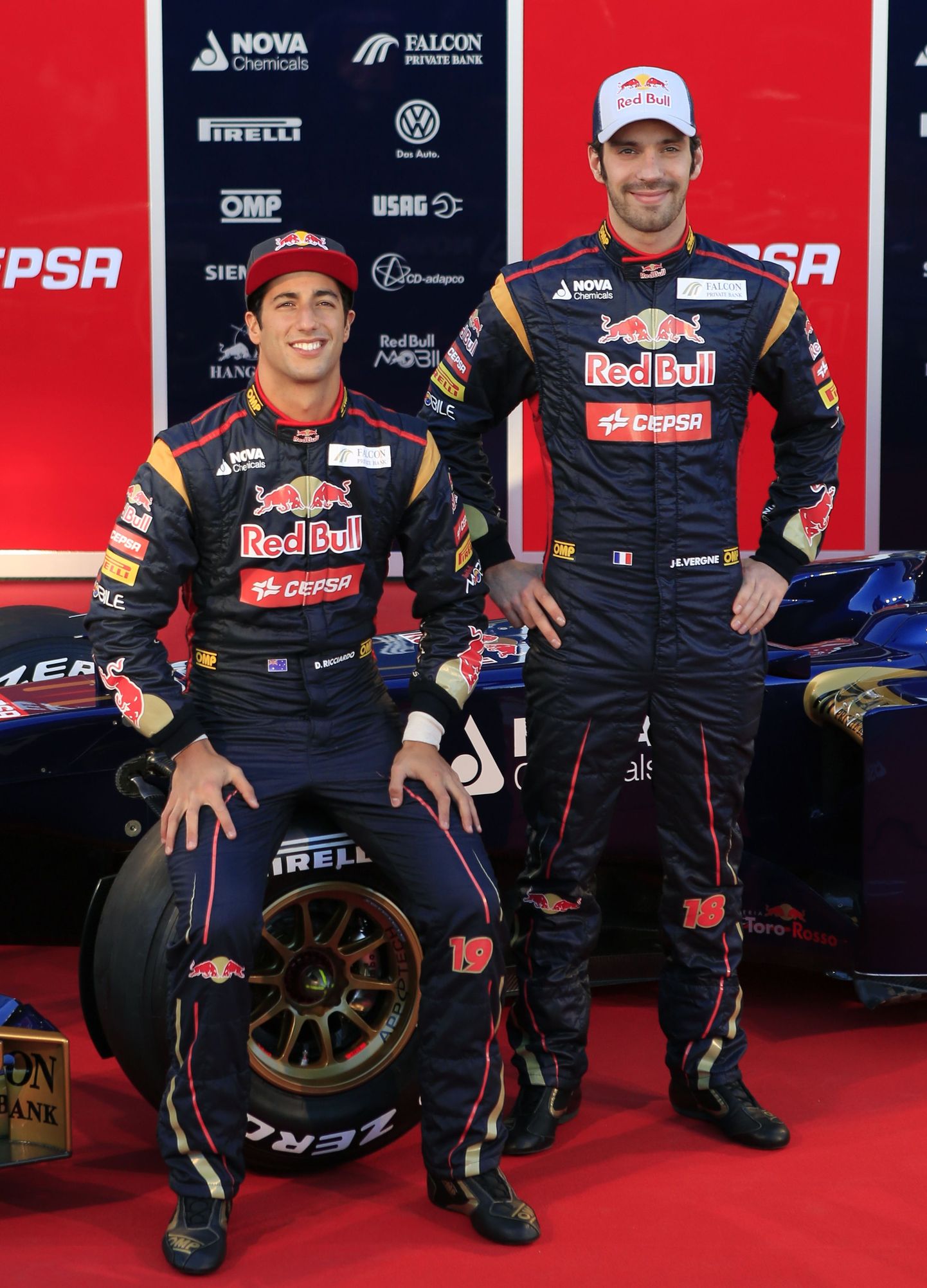 Jean-Eric Vergne (paremal) ja Daniel Ricciardo.