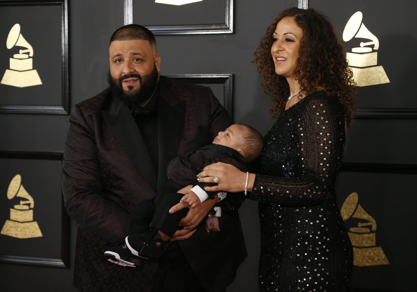 DJ Khaled and family arrive at the 59th Annual Grammy Awards in Los Angeles, California, U.S. , February 12, 2017. REUTERS/Mario Anzuoni