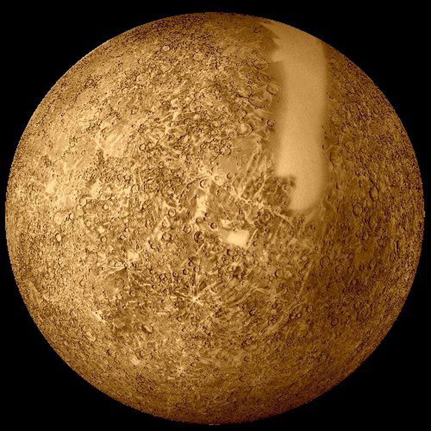 Kuigi Merkuur asub Päikesele kolm korda lähemal kui Maa, on ta sellest umbes kolm korda väiksema läbimõõduga.