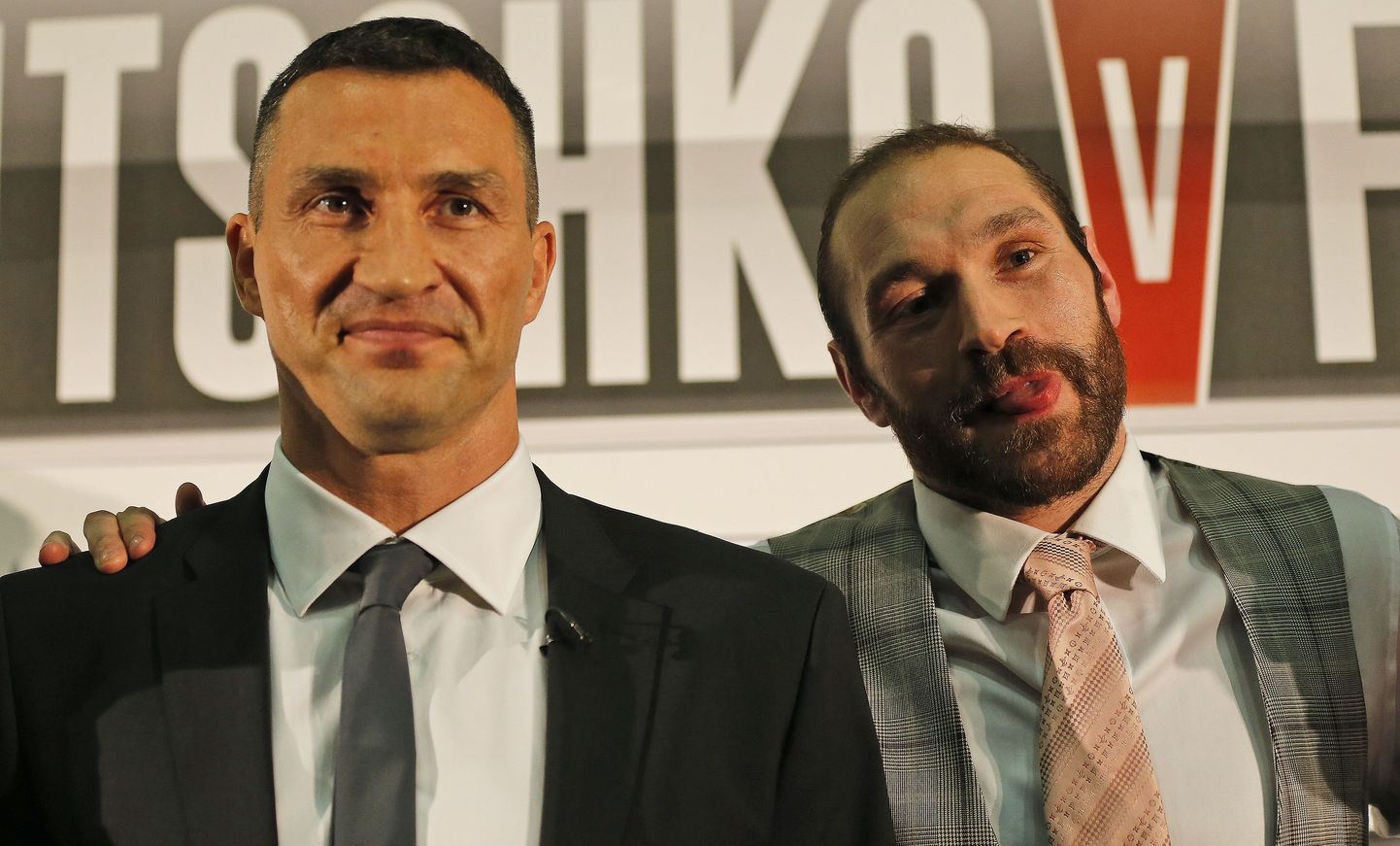 Vladimir Klitško ja Tyson Fury (paremal)