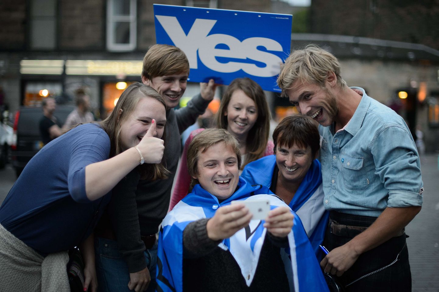 Šotimaa iseseisvuse pooldajad Edinburghis.