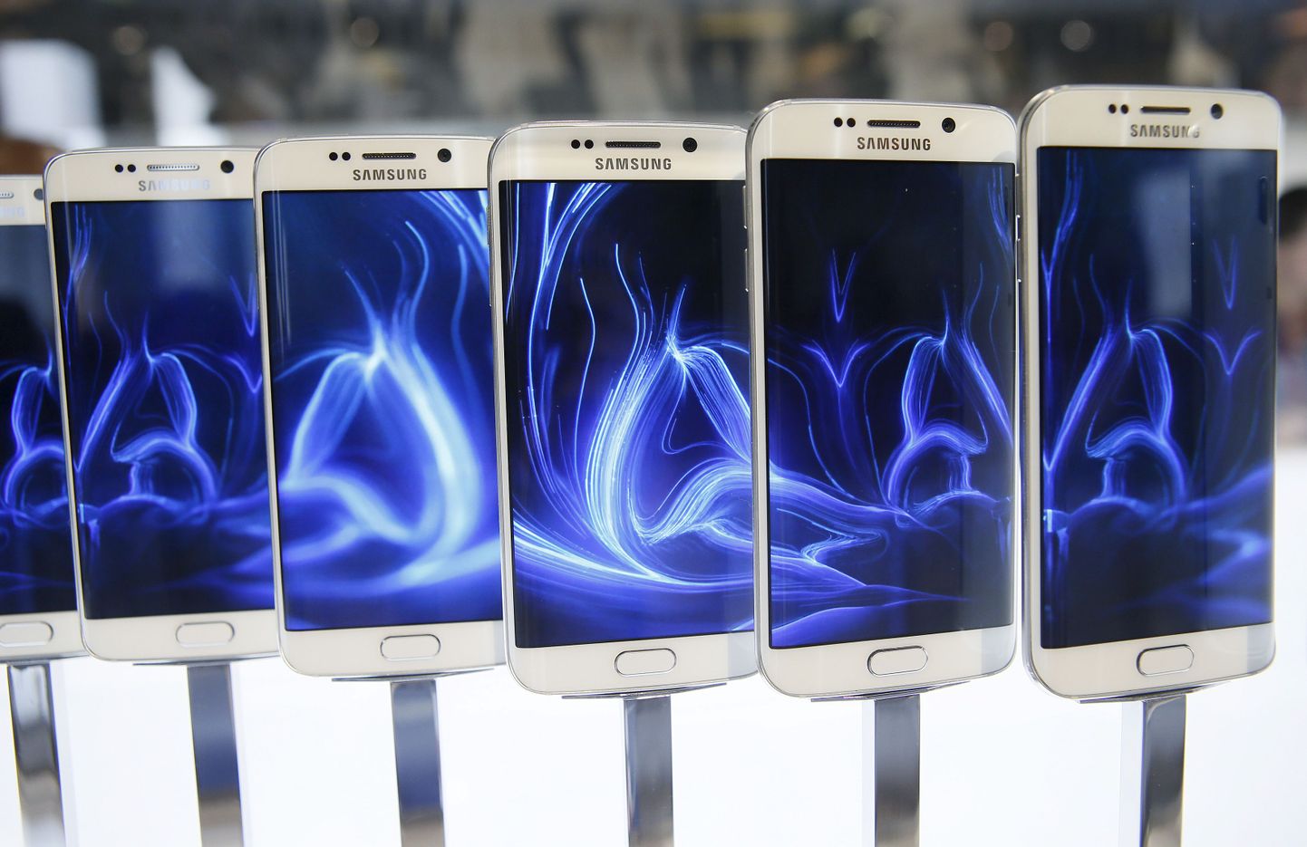 Galaxy S6 edge nutitelefonid Mobile World Congressil Barcelonas.