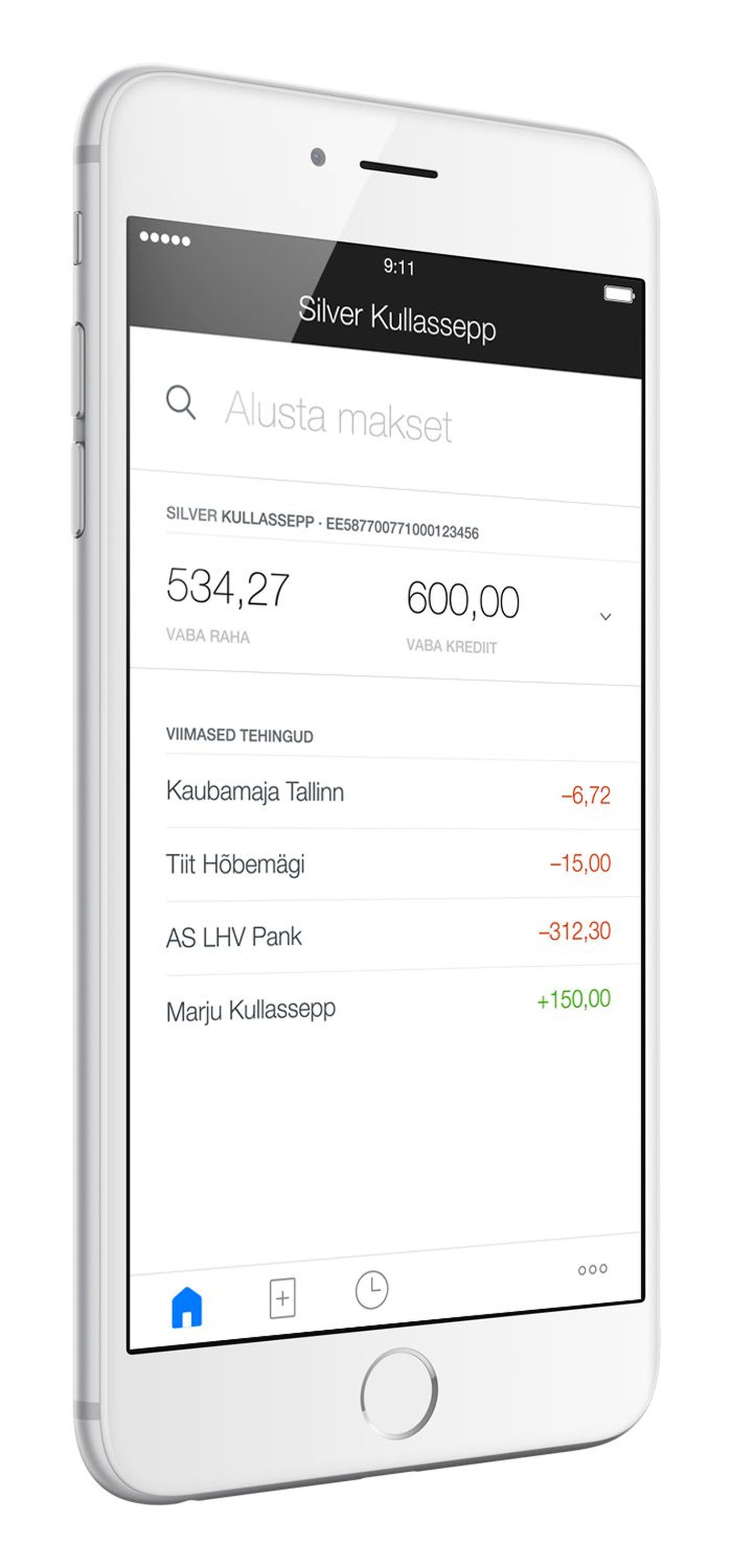 Näide uuest mobiilipangast.