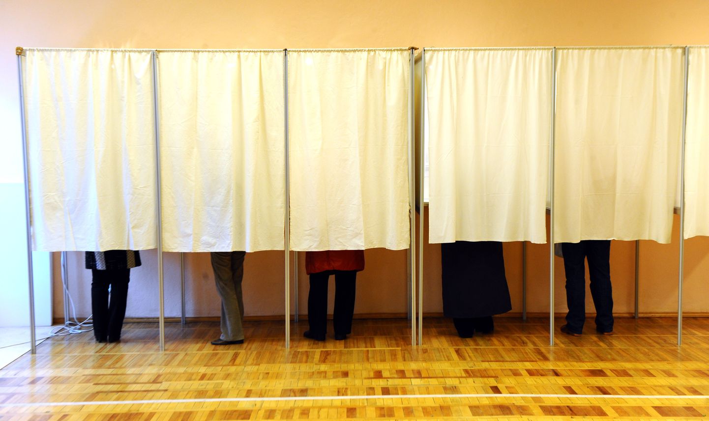 Голосование на выборах в Палдиски.