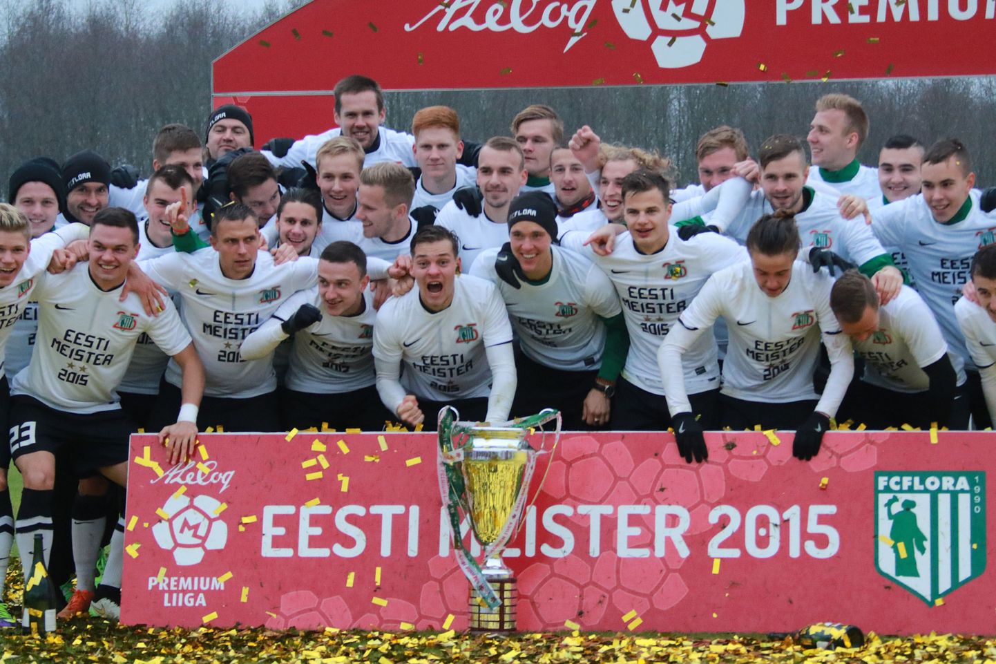 Таллиннская "Флора" выиграла чемпионат Эстонии сезона 2015 года.
