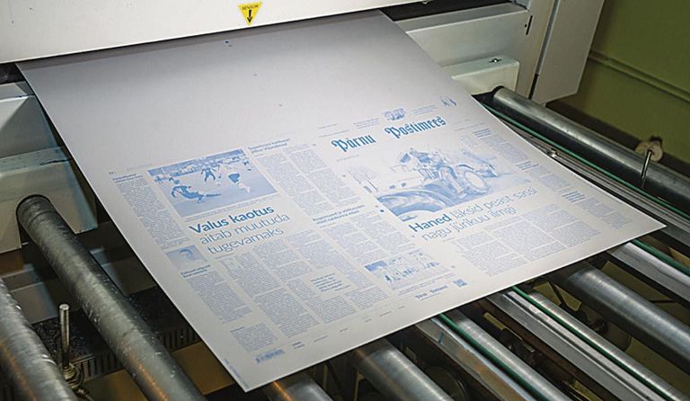 Ühele alumiiniumist trükiplaadile mahub neli lehekülge.