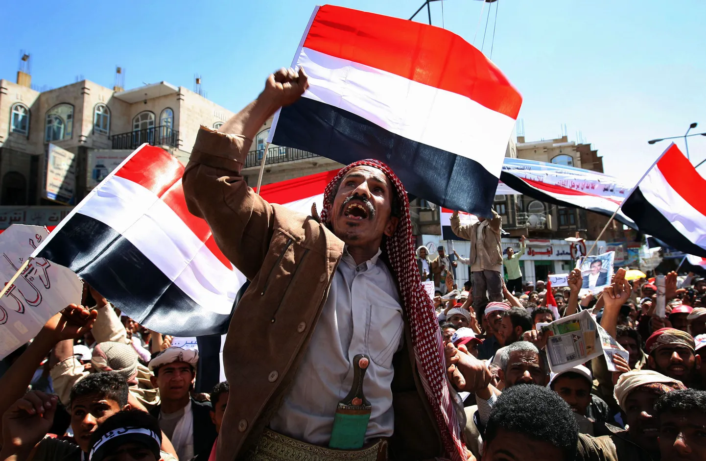 Valitsusvastane meeleavaldus Jeemenis.
