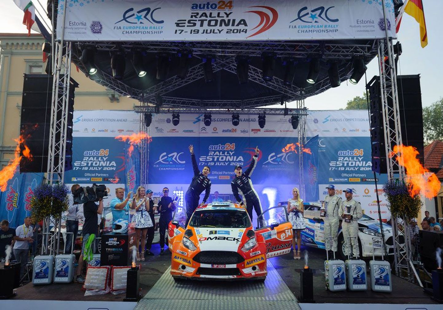2014. aasta Rally Estonia võitjad Ott Tänak ja Raigo Mõlder.