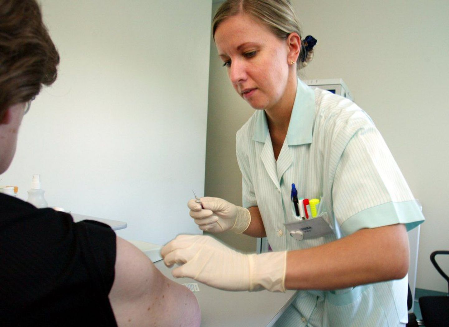 Gripi vastu vaktsineerimine Merimetsa haigla vaktsineerimise osakonnas. .