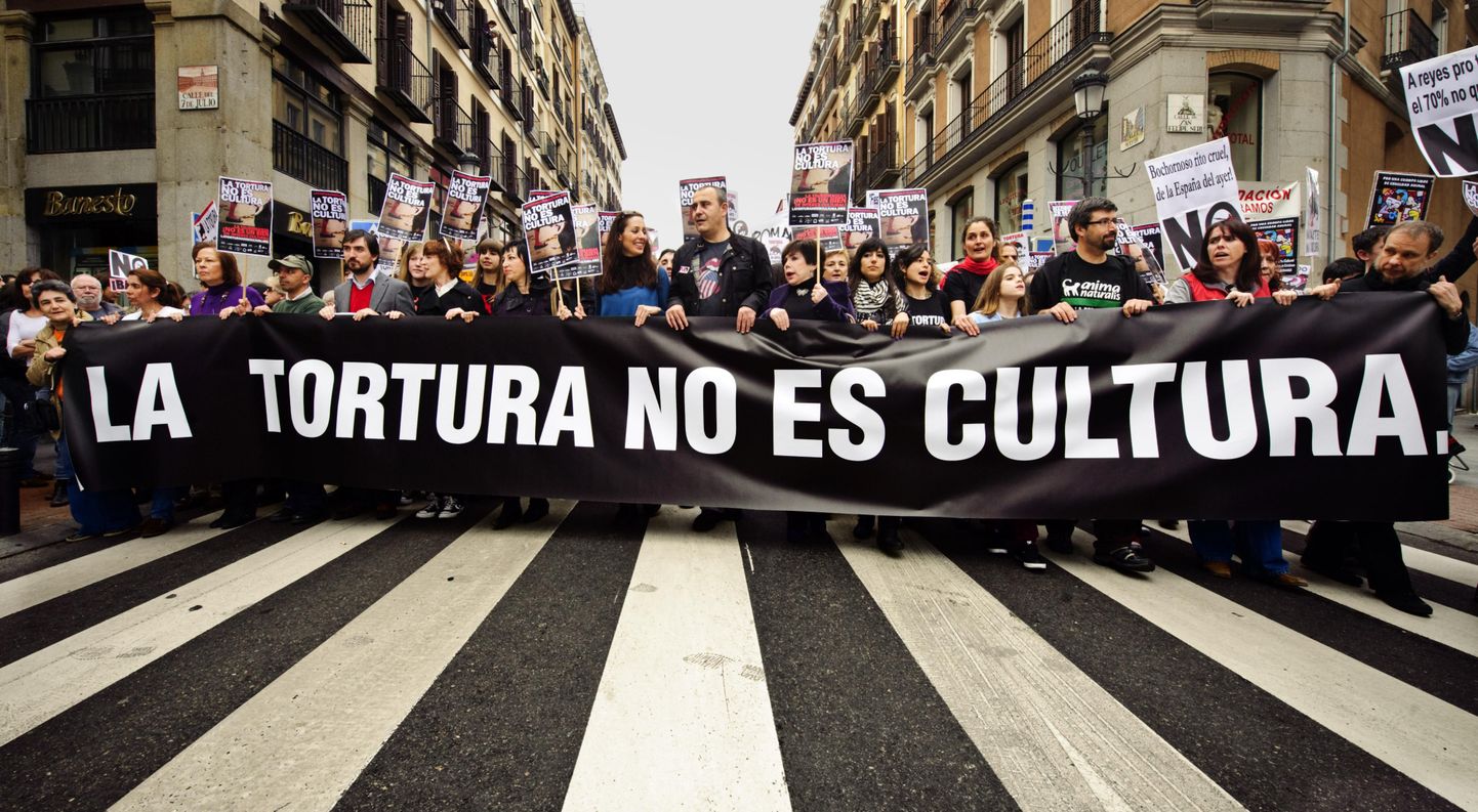 Härjavõitluse vastane meeleavaldus Madridis