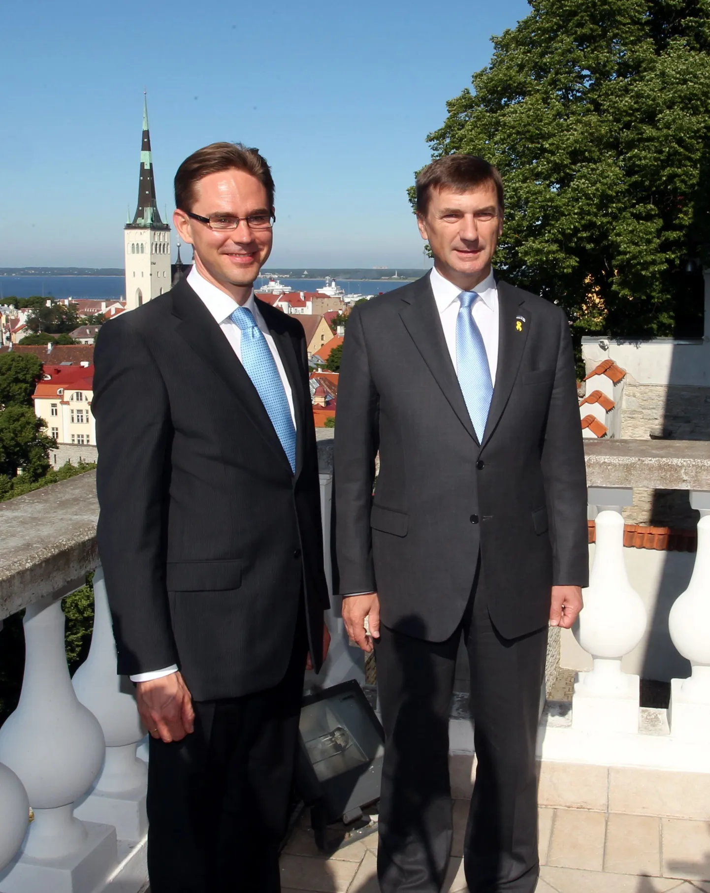 Soome ja Eesti valitsusjuhid Jyrki Katainen ja Andrus Ansip (paremal) Tallinnas.