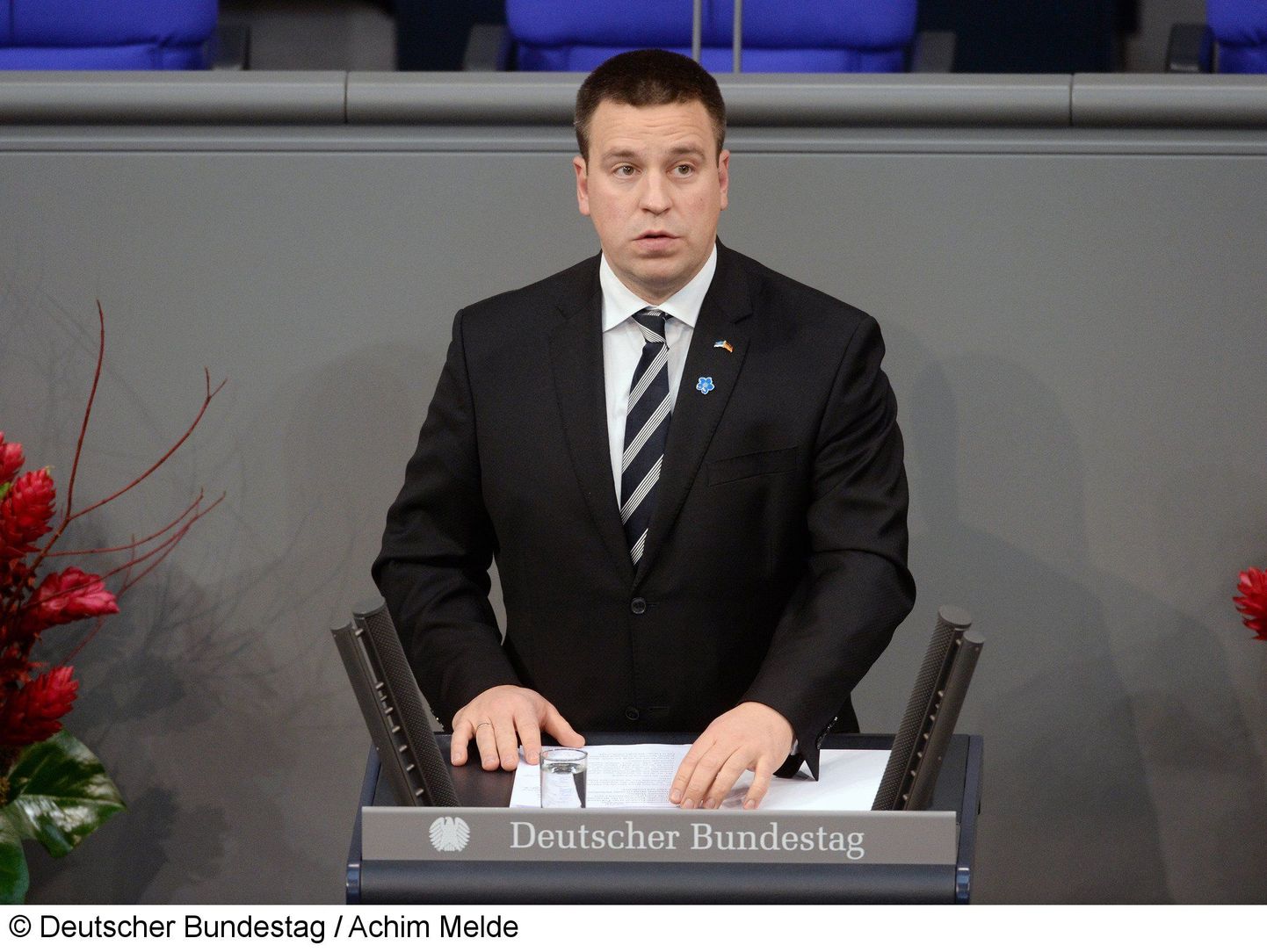 Peaminister Jüri Ratas Bundestagis.