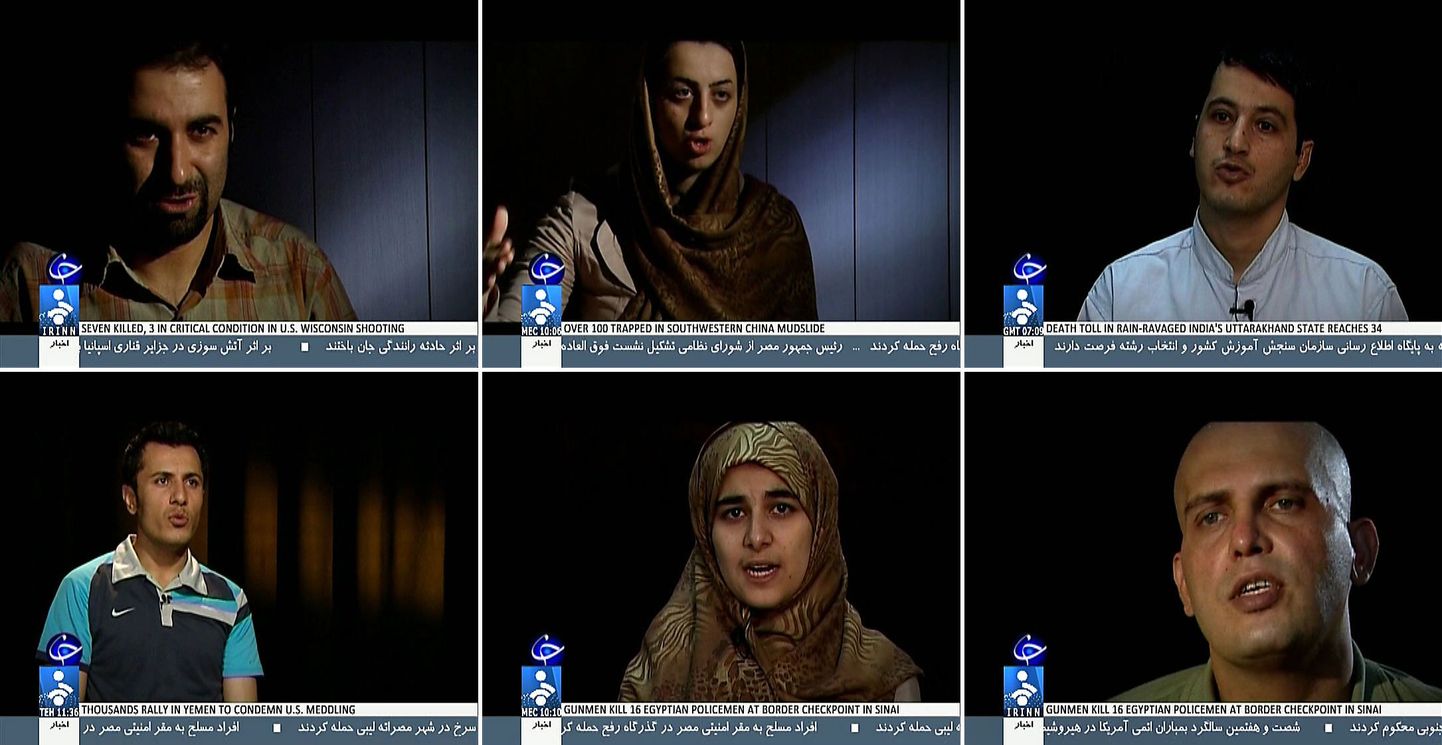 Iraani riigitelevisioonis näidati mehi ja naisi, kes väidetavalt tunnistasid üles nelja tuumateadlase tapmises osalemise.