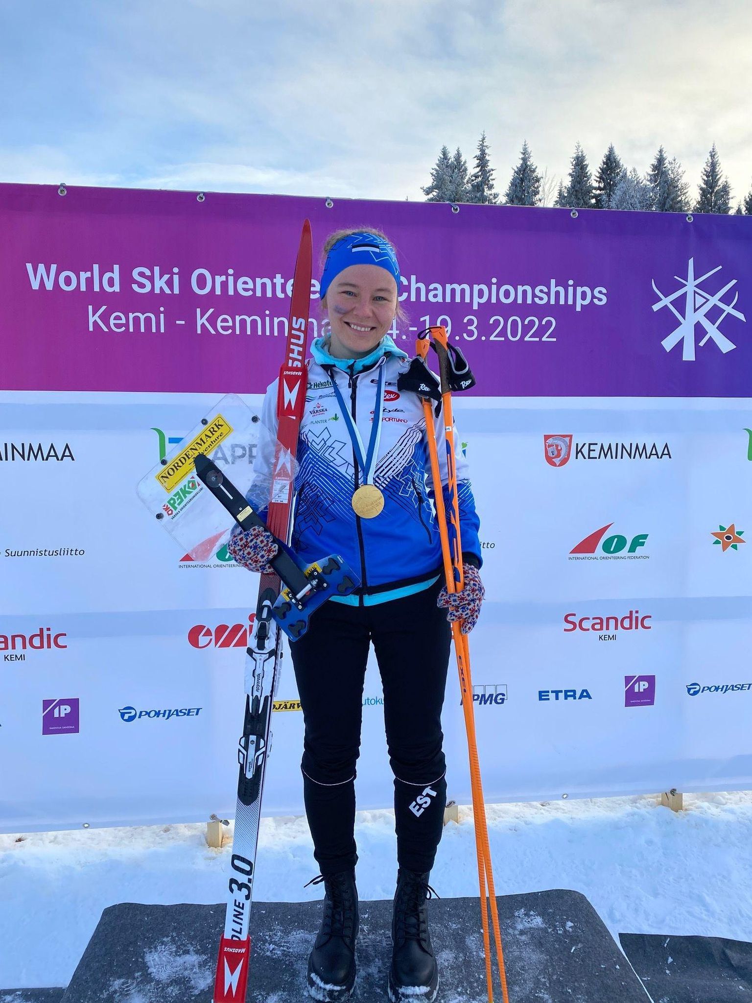 Daisy Kudre-Schnyder sprindis võidetud MM-kullaga. FOTO: Raul Kudre