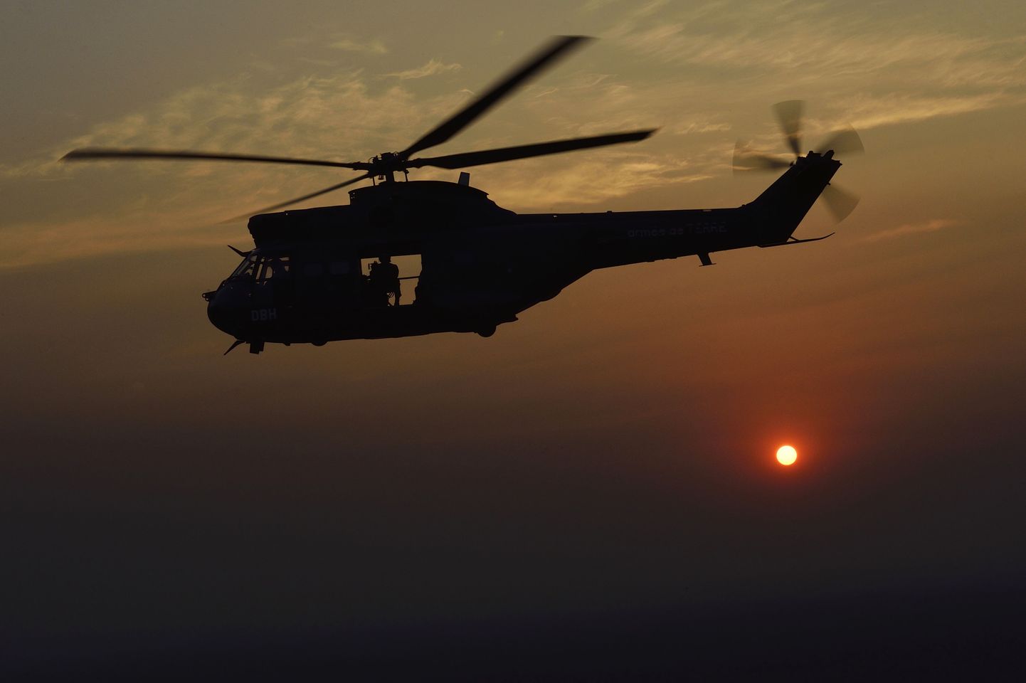 Prantslaste Puma-helikopter Bangui kohal 16. jaanuaril.