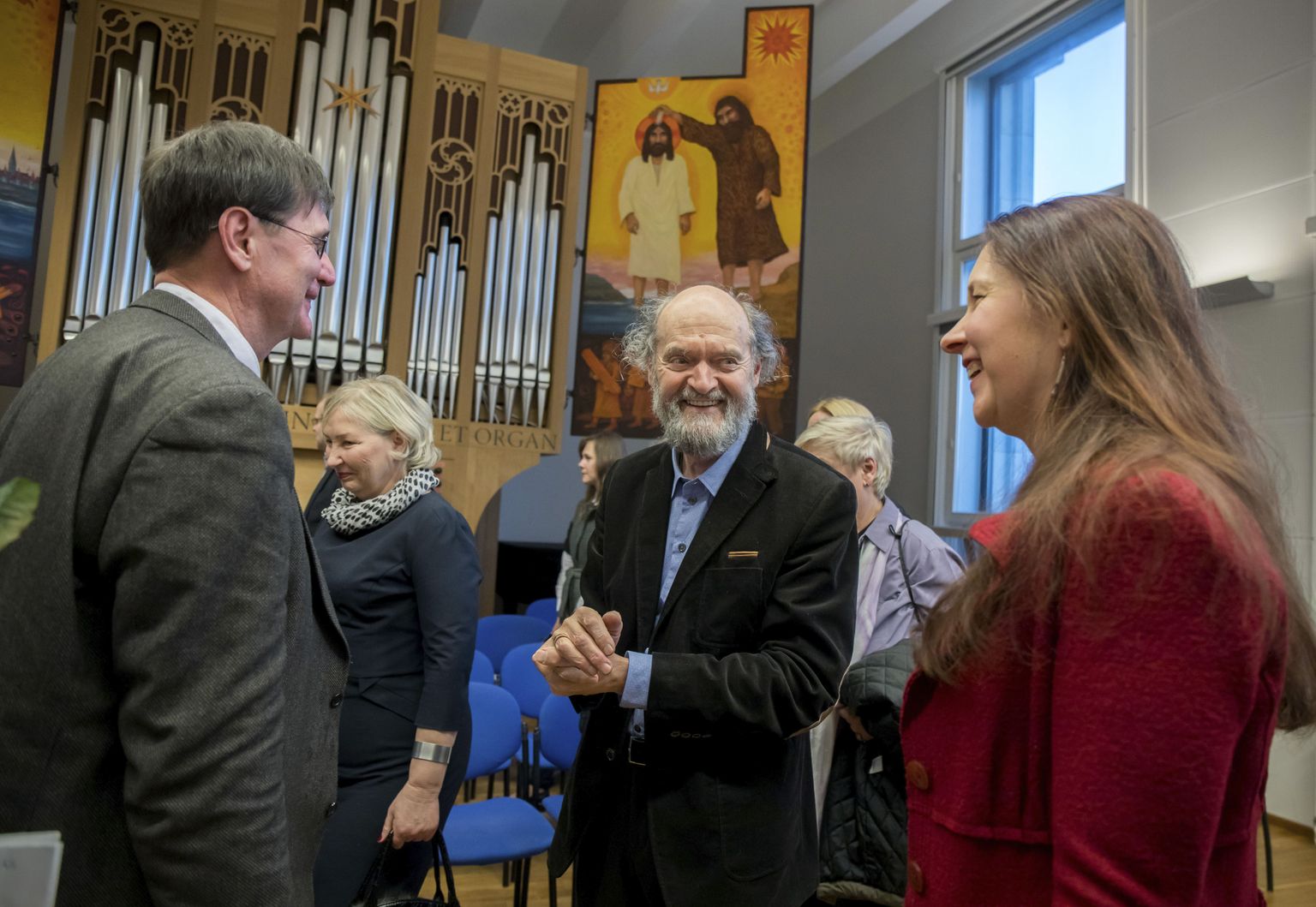 Arvo Pärt Eesti muusika- ja teatriakadeemia orelisaalis.