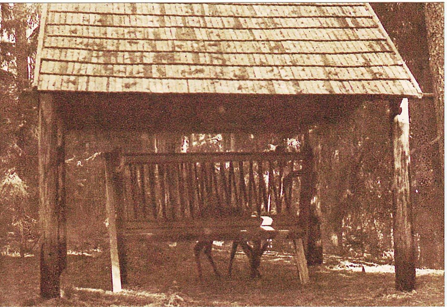 Punahirvedele ehitati katusega söögisõimed, mis täideti metsaheinaga.