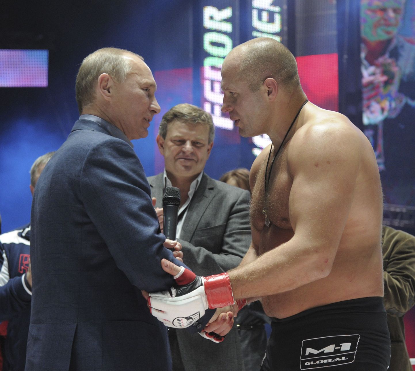 Fjodr Jemeljanenko (paremal) koos Venemaa presidendi Vladimir Putiniga.