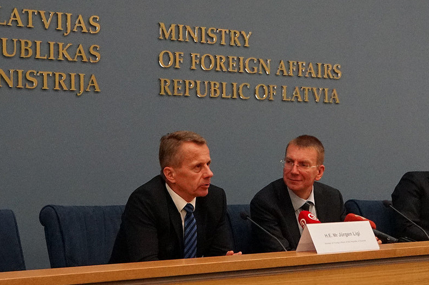 Välisminister Jürgen Ligi visiidil Lätis.