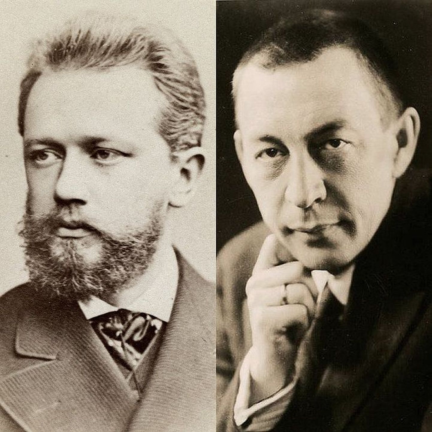Петр Ильич Чайковский и Сергей Васильевич Рахманинов.